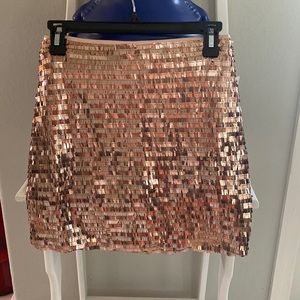 GB Rose Gold Sequin Mini Skirt XS
